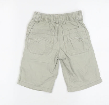 NEXT Boys Beige Cotton Cargo Shorts Size 5 Years L8 in Regular Drawstring