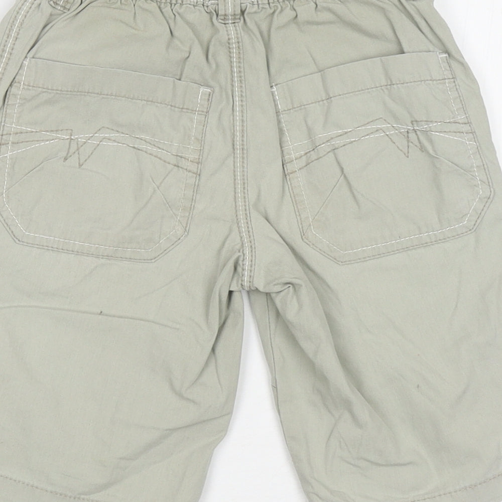 NEXT Boys Beige Cotton Cargo Shorts Size 5 Years L8 in Regular Drawstring