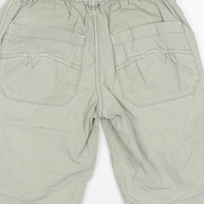 NEXT Boys Beige Cotton Cargo Shorts Size 5 Years L8 in Regular Drawstring