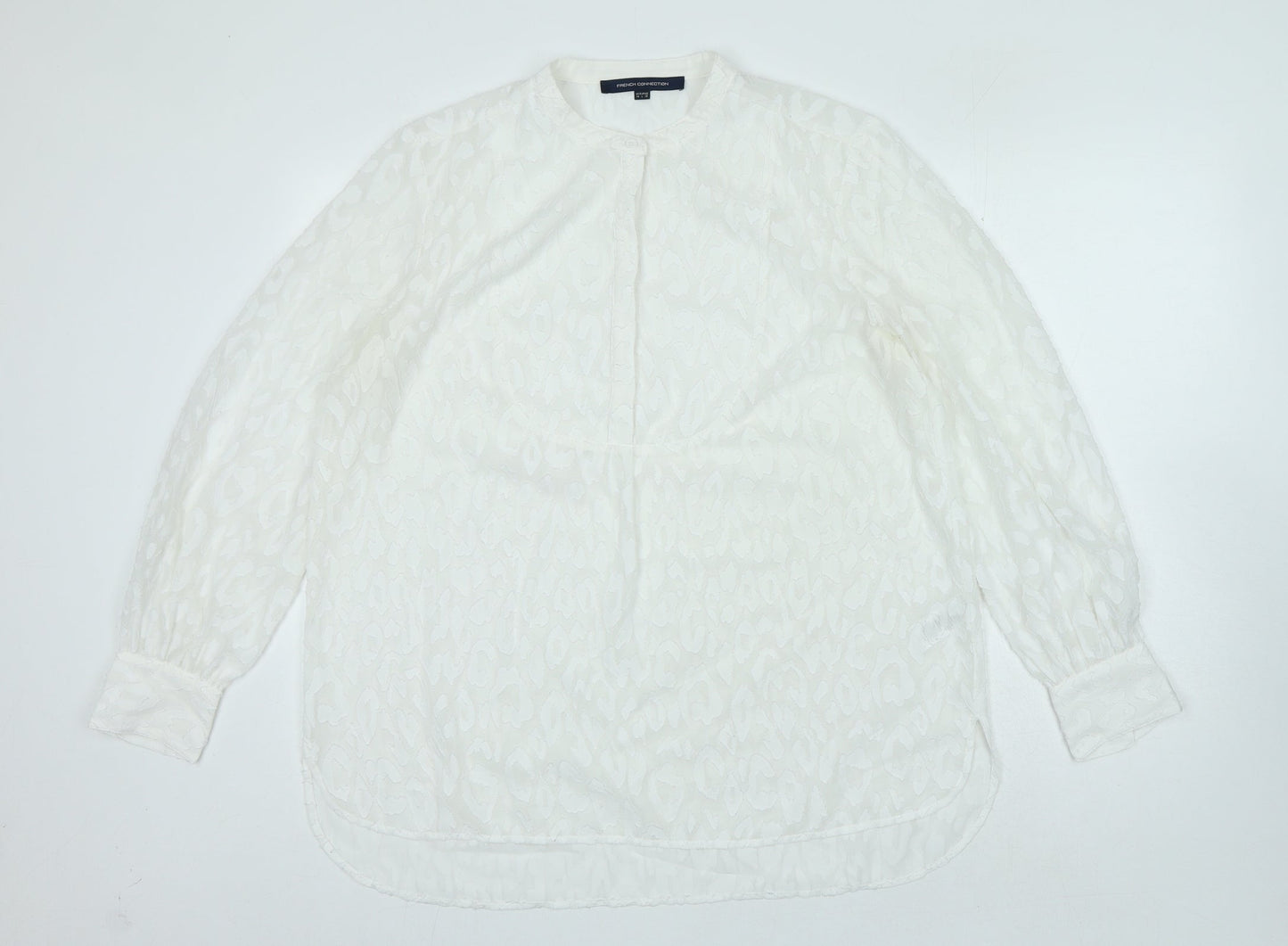 Womens UK Size 14 French Connection White Basic Blouse