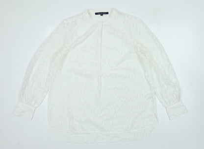 Womens UK Size 14 French Connection White Basic Blouse