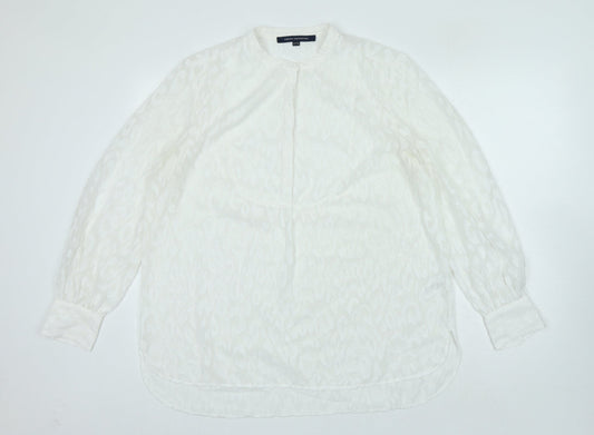 Womens UK Size 14 French Connection White Basic Blouse