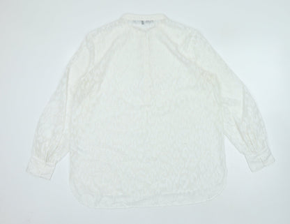Womens UK Size 14 French Connection White Basic Blouse