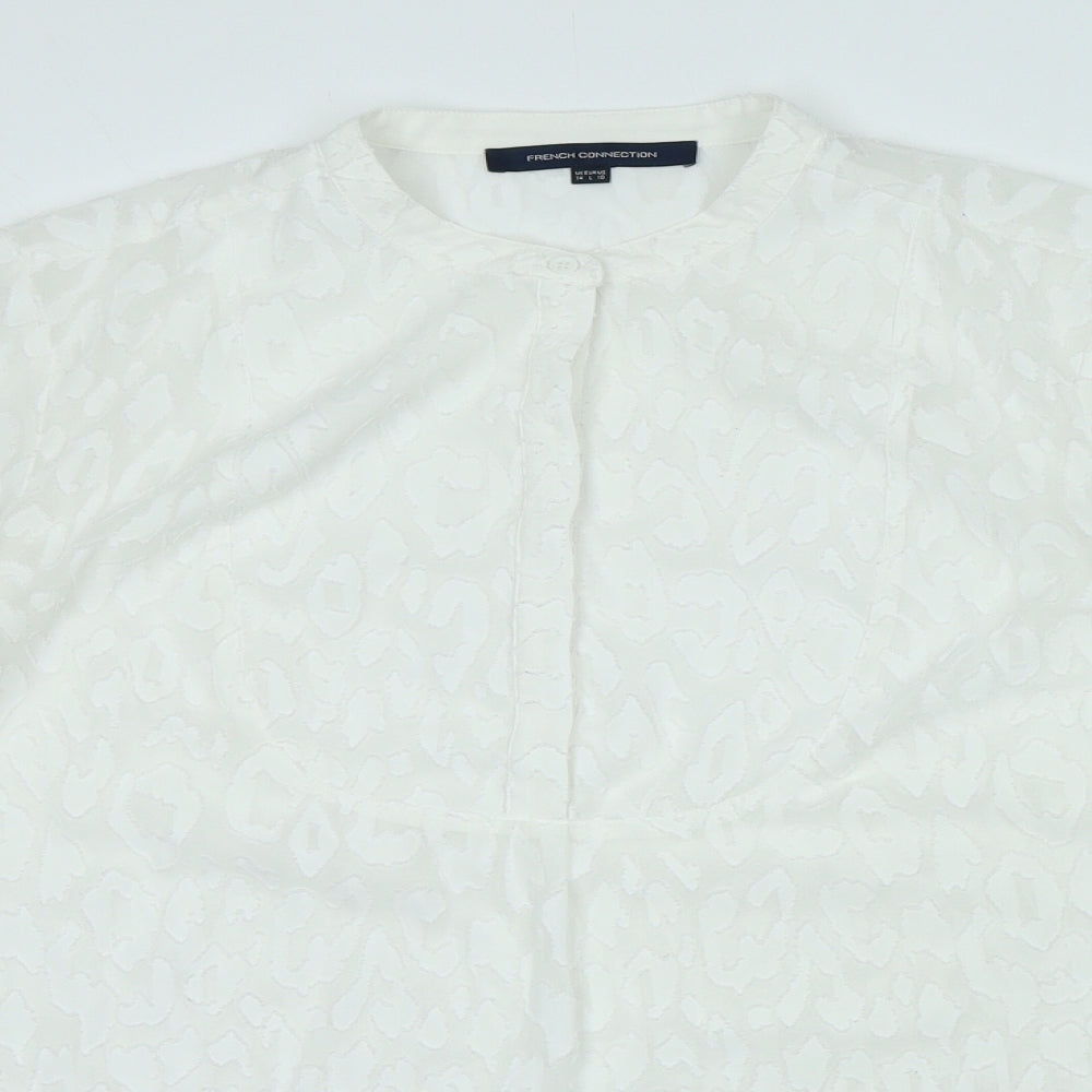 Womens UK Size 14 French Connection White Basic Blouse