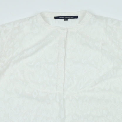 Womens UK Size 14 French Connection White Basic Blouse