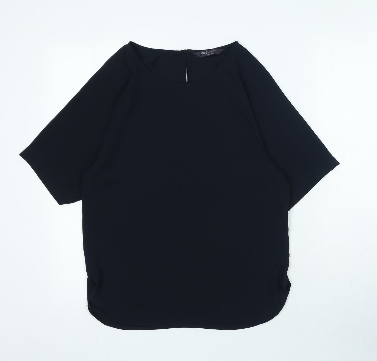 Womens UK Size 6 Marks and Spencer Blue Basic Blouse