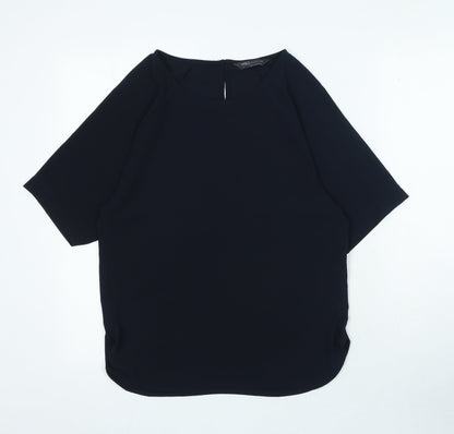 Womens UK Size 6 Marks and Spencer Blue Basic Blouse