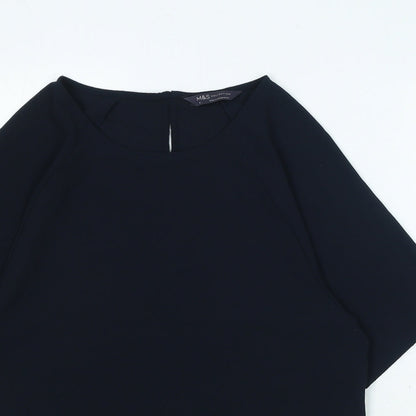 Womens UK Size 6 Marks and Spencer Blue Basic Blouse