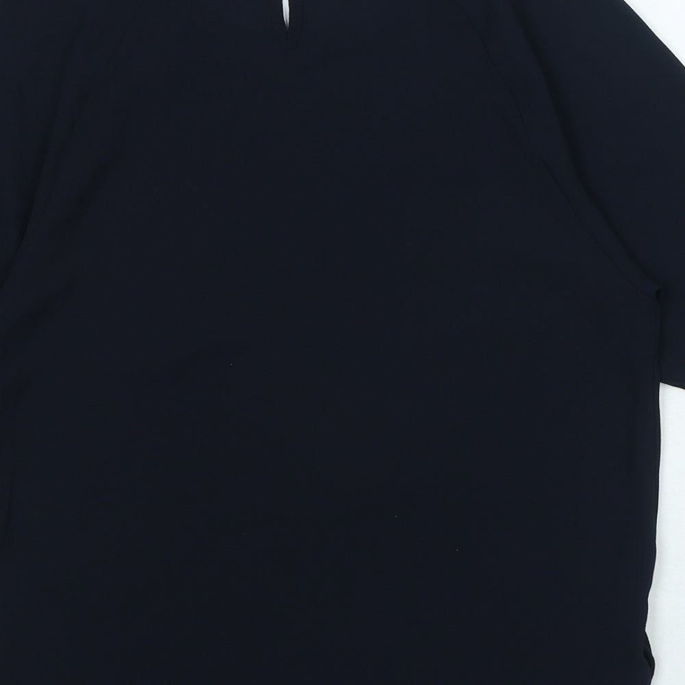 Womens UK Size 6 Marks and Spencer Blue Basic Blouse