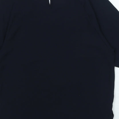 Womens UK Size 6 Marks and Spencer Blue Basic Blouse