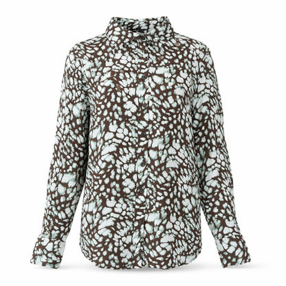 Womens UK Size 8 Marks and Spencer Brown Basic Button-Up