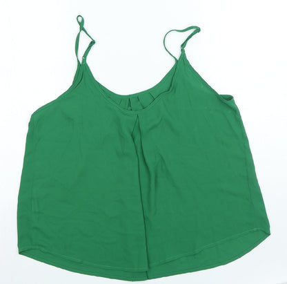 SheIn Womens Green Polyester Camisole Blouse Size 12 Scoop Neck