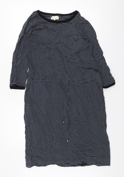 Minus Womens Black Geometric Polyester Jumper Dress Size S Round Neck Pullover
