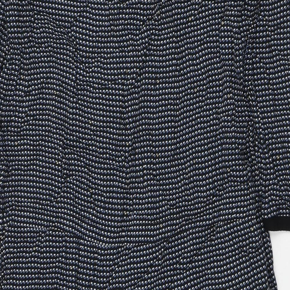 Minus Womens Black Geometric Polyester Jumper Dress Size S Round Neck Pullover
