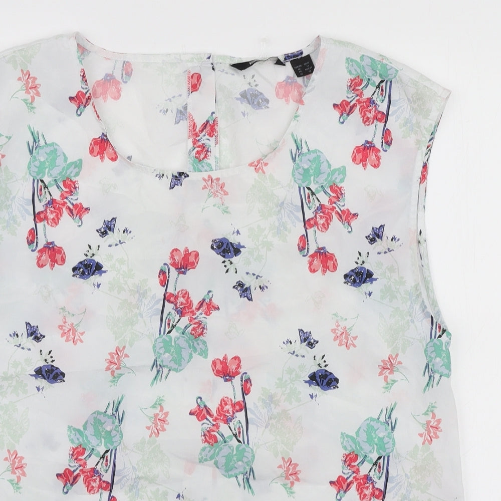 Womens UK Size 14 ESMARA White Basic Blouse