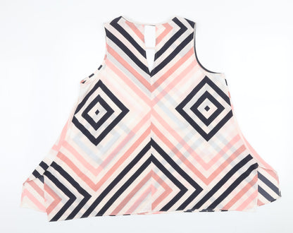 Womens UK Size 18 Principles Pink Basic Blouse