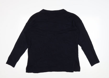 Gap Mens Blue Round Neck Acrylic Pullover Jumper Size S