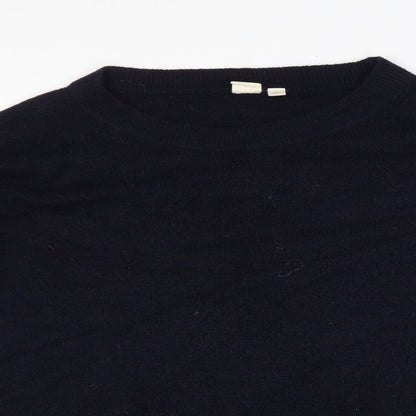 Gap Mens Blue Round Neck Acrylic Pullover Jumper Size S