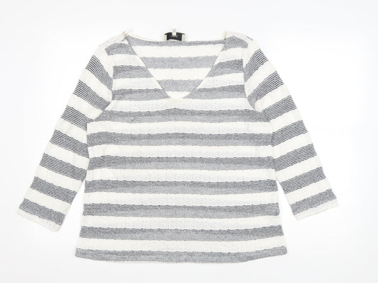 Womens UK Size 14 NEXT White Pullover Jumper