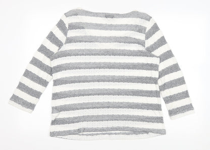 Womens UK Size 14 NEXT White Pullover Jumper
