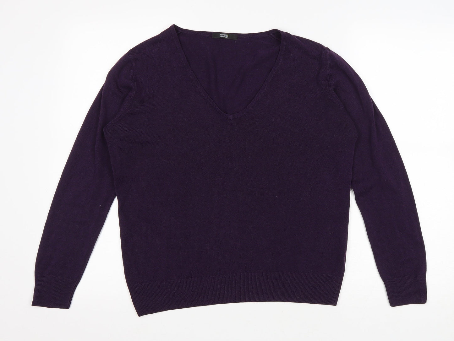 Womens UK Size 12 Marks and Spencer Purple Pullover Jumper