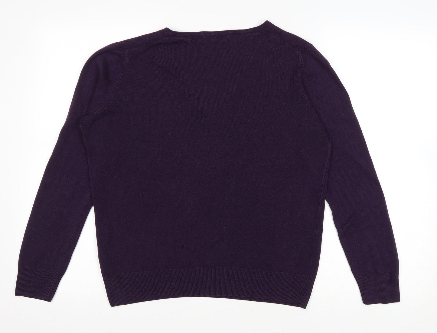 Womens UK Size 12 Marks and Spencer Purple Pullover Jumper