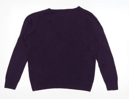 Womens UK Size 12 Marks and Spencer Purple Pullover Jumper