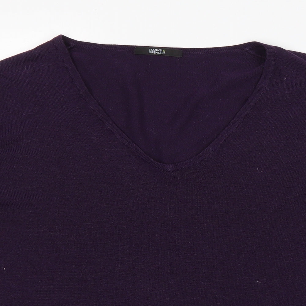 Womens UK Size 12 Marks and Spencer Purple Pullover Jumper
