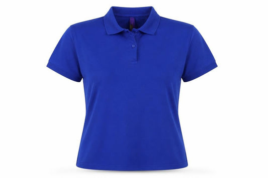 Henbury Womens Blue Polyester Basic Polo Size XL Collared
