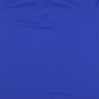 Henbury Womens Blue Polyester Basic Polo Size XL Collared