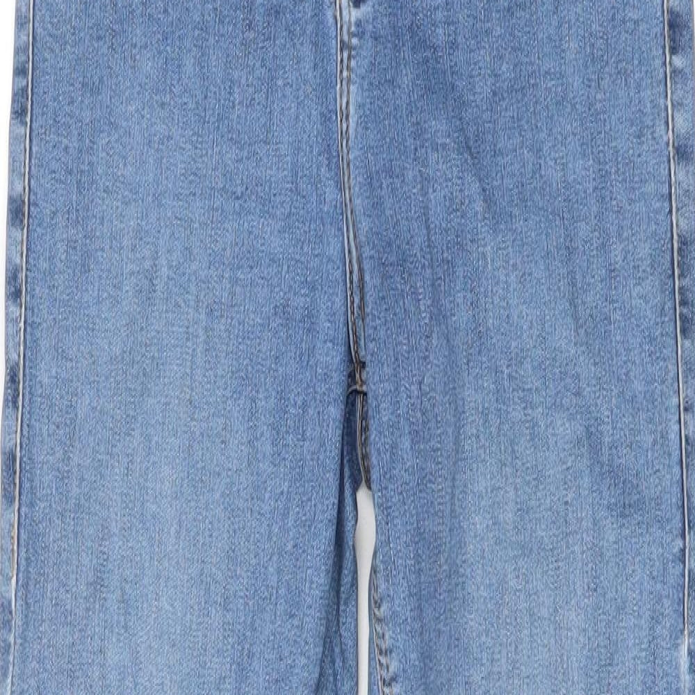 Topshop Womens Blue Cotton Skinny Jeans Size 28 in L27 in Regular Zip