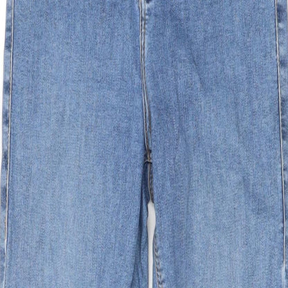 Topshop Womens Blue Cotton Skinny Jeans Size 28 in L27 in Regular Zip