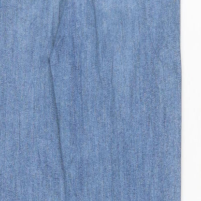 Topshop Womens Blue Cotton Skinny Jeans Size 28 in L27 in Regular Zip