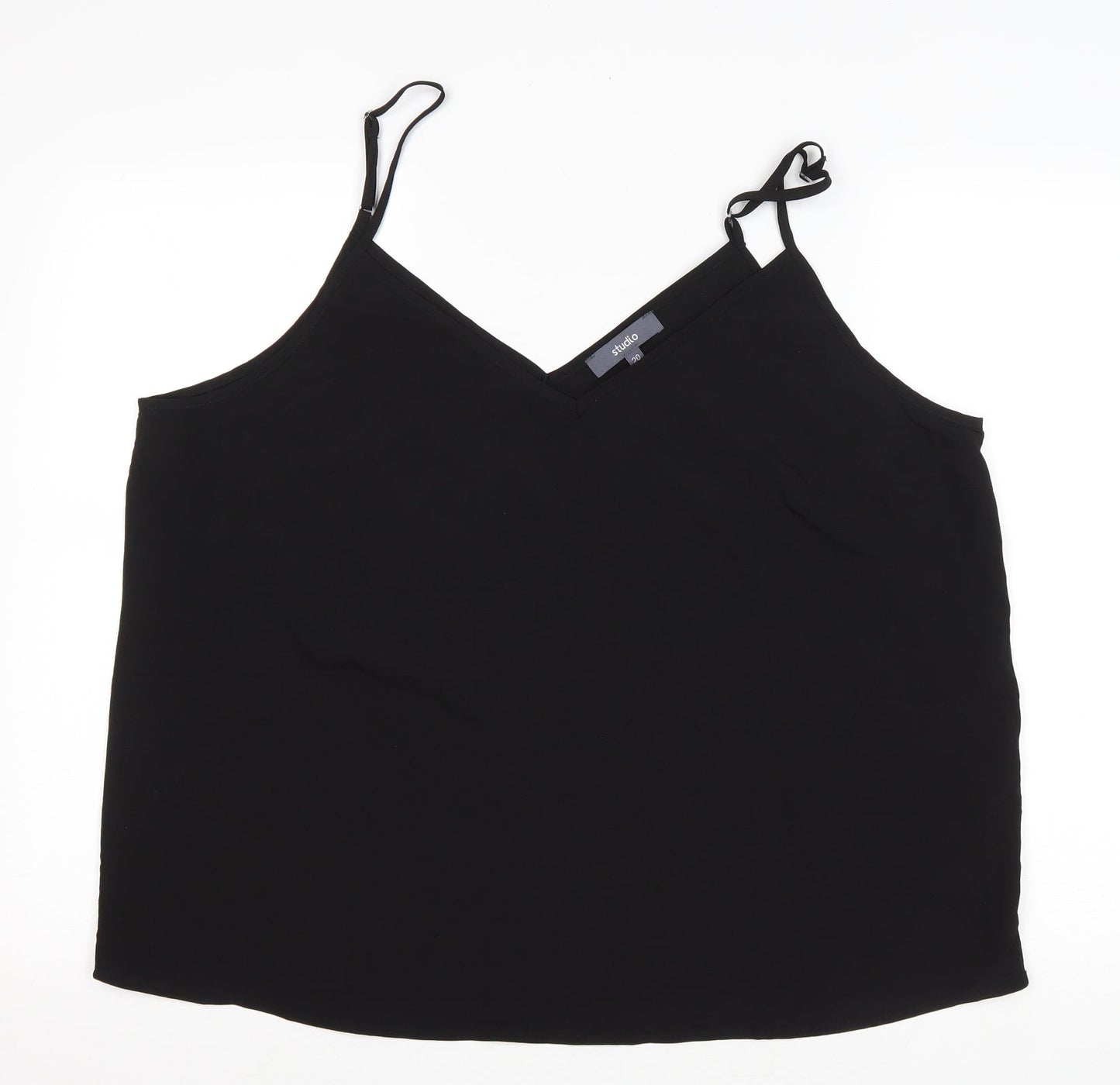 Womens UK Size 20 Studio Black Basic Tank