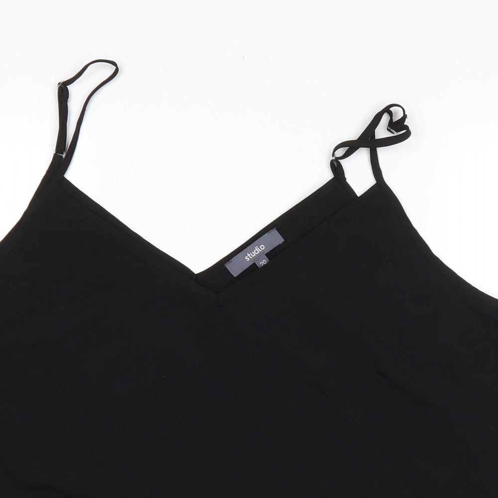 Womens UK Size 20 Studio Black Basic Tank