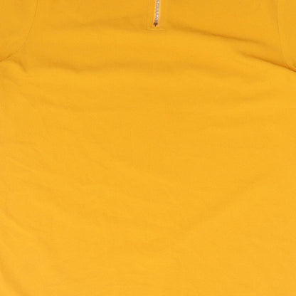 Womens UK Size 10 Louche Yellow Basic T-Shirt
