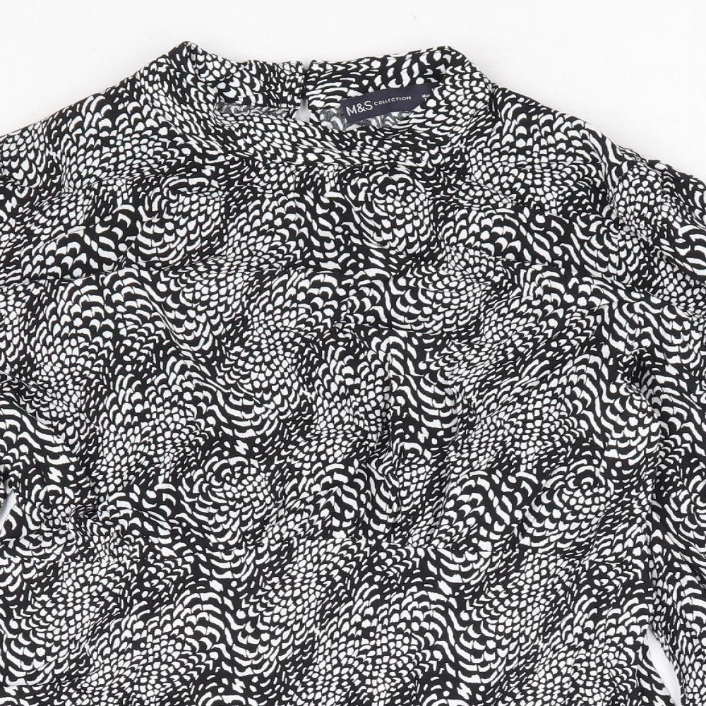 Womens UK Size 10 Marks and Spencer Black Basic Blouse