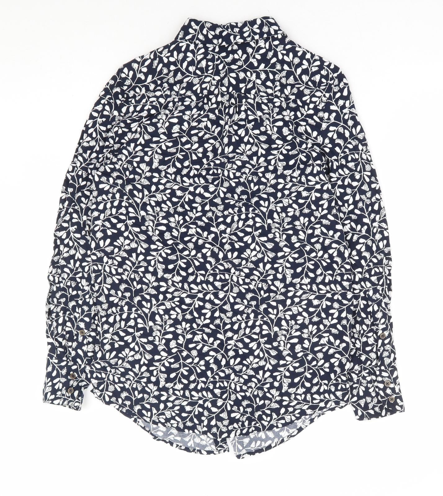 Womens UK Size 6 Marks and Spencer Blue Basic Button-Up