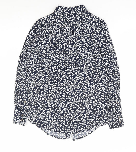 Womens UK Size 6 Marks and Spencer Blue Basic Button-Up