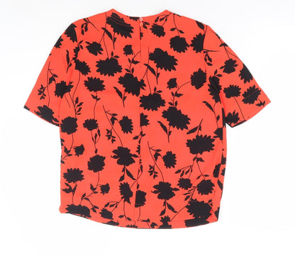 Womens UK Size 6 Marks and Spencer Red Basic T-Shirt
