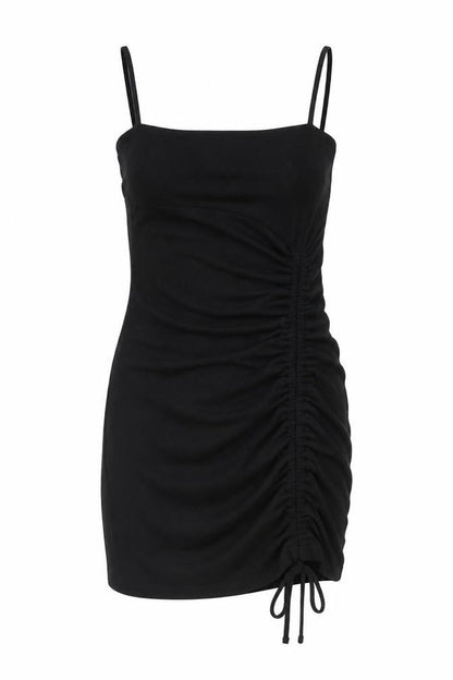 SheIn Womens Black Polyester Mini Size XS Round Neck Pullover - Ribbed