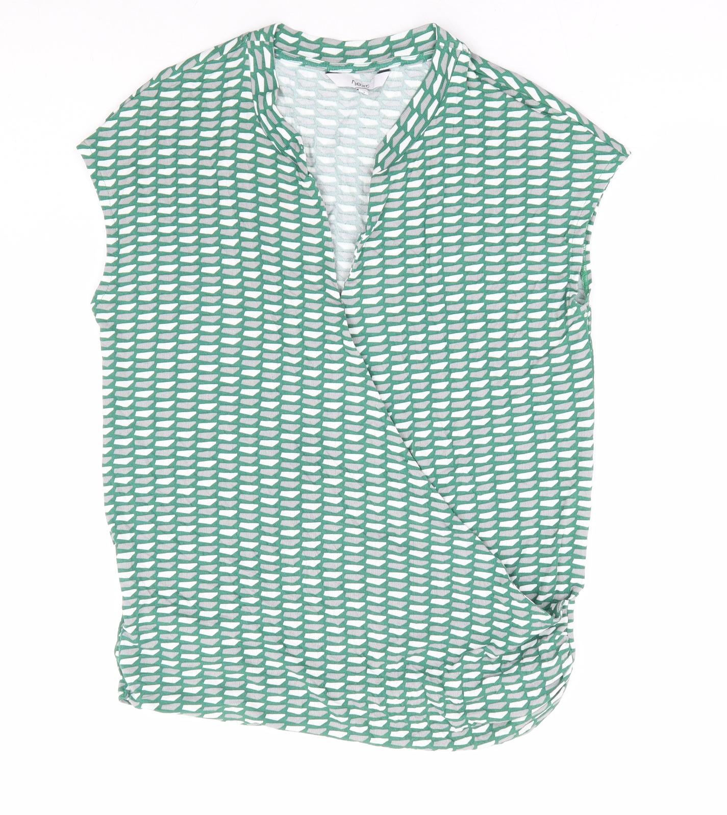 Womens UK Size 10 NEXT Green Wrap Tank