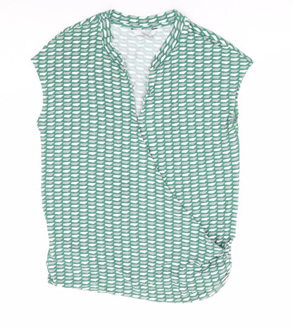 Womens UK Size 10 NEXT Green Wrap Tank