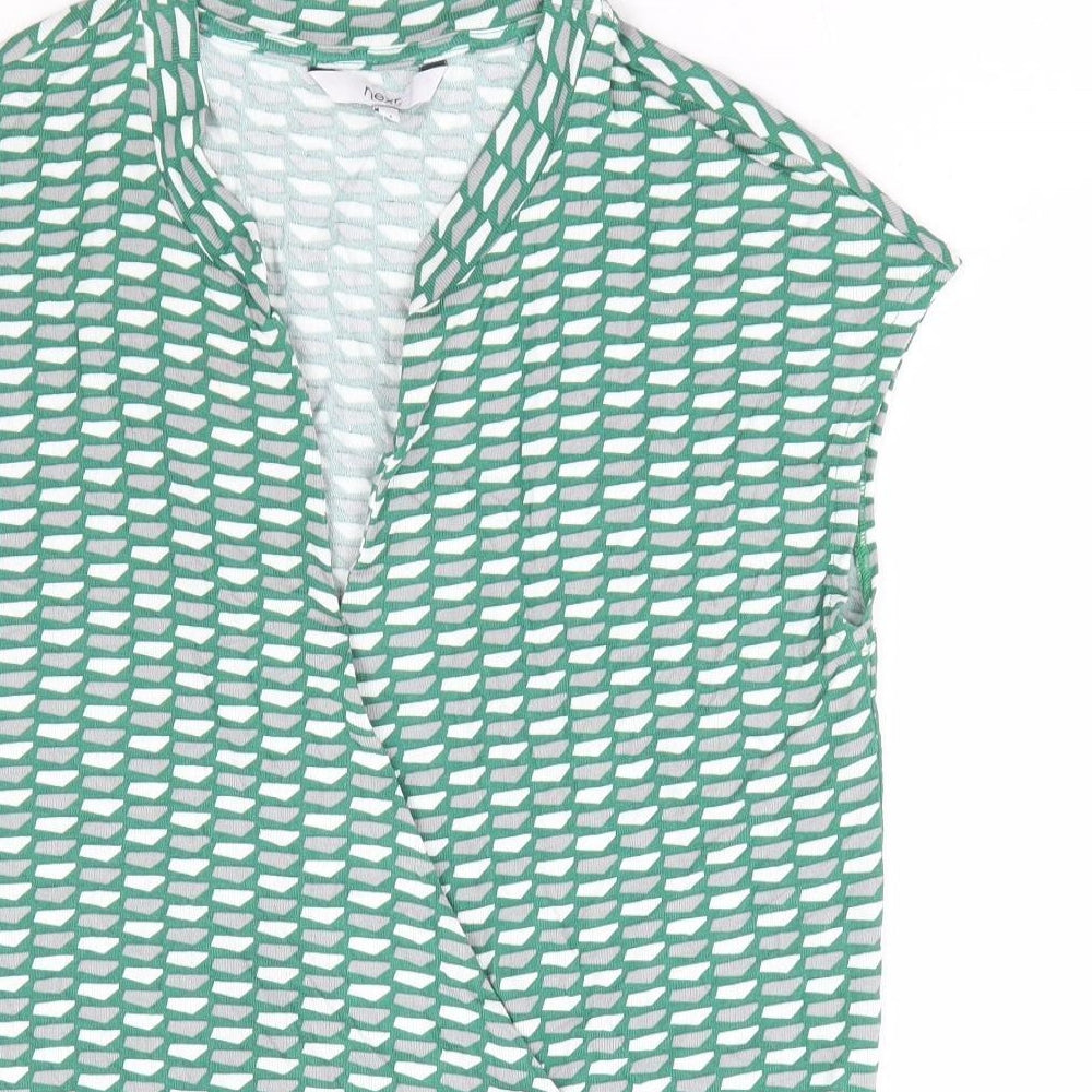 Womens UK Size 10 NEXT Green Wrap Tank