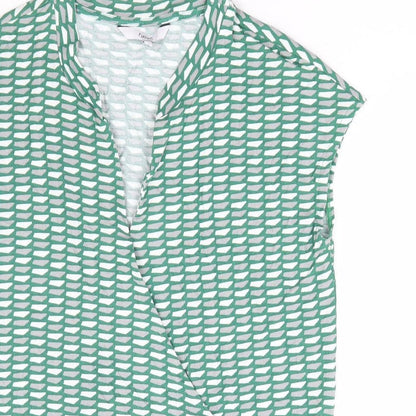 Womens UK Size 10 NEXT Green Wrap Tank
