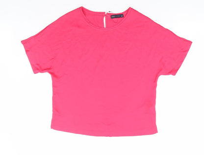 Womens UK Size 8 Marks and Spencer Pink Basic T-Shirt