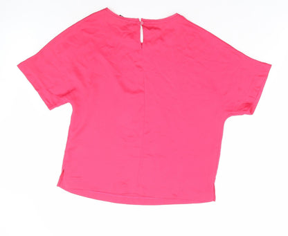 Womens UK Size 8 Marks and Spencer Pink Basic T-Shirt