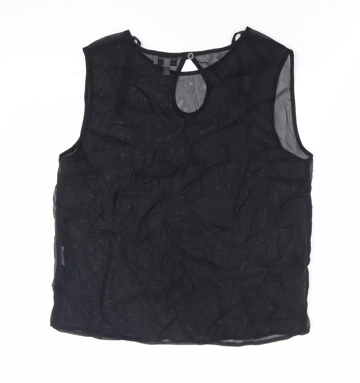 Womens UK Size 12 Steilmann Black Basic Tank