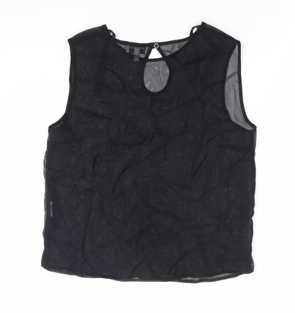 Womens UK Size 12 Steilmann Black Basic Tank