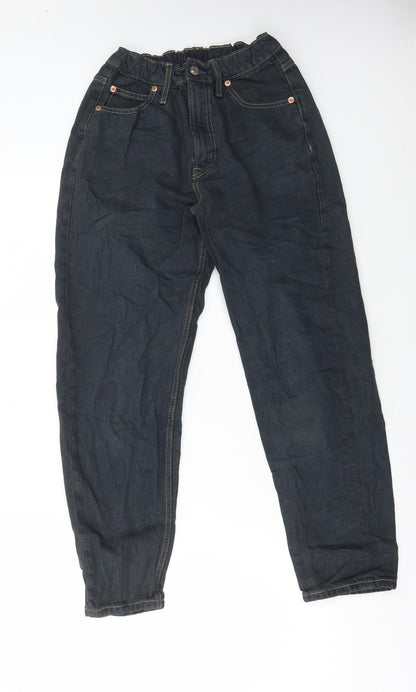 Mens UK Size 26 in Preworn Regular Fit Straight Blue Jeans